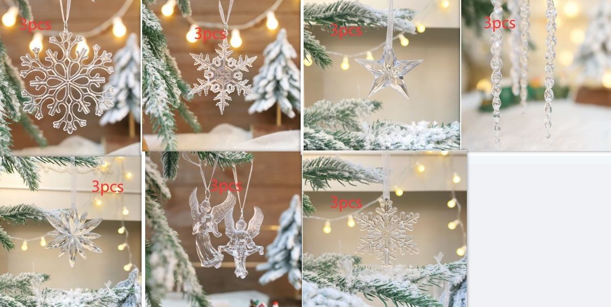 Christmas Hanging Ornaments For Decoration Transparent Acrylic