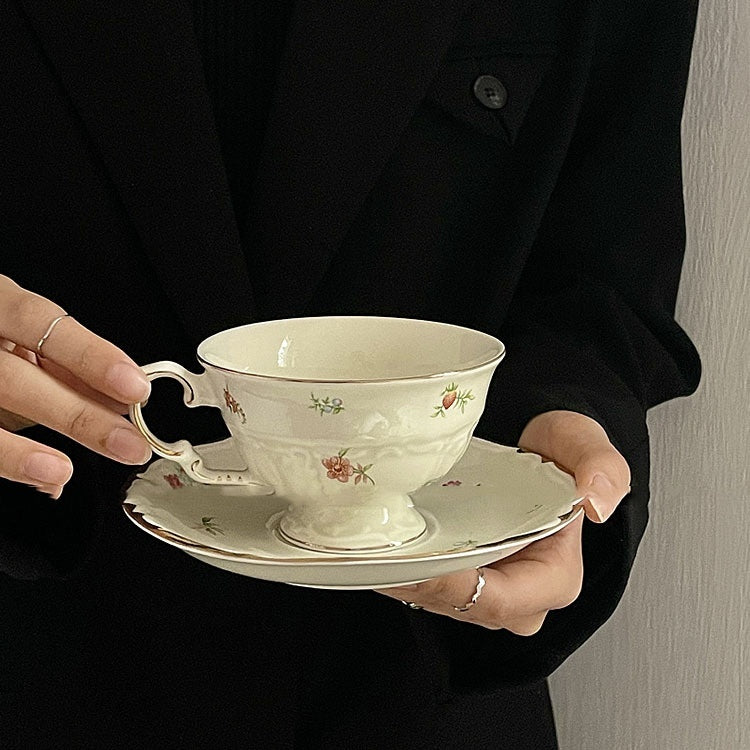 Retro Romantic Afternoon Tea Cup And Saucer Suit