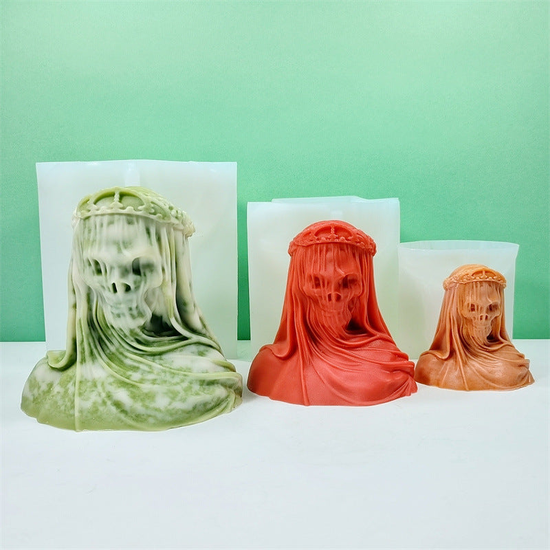 Mengsha Skull King Silicone Candle Mould
