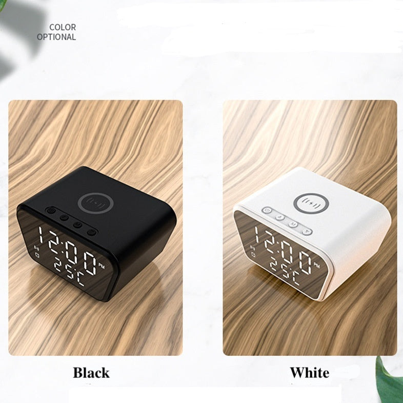 Creative 2-in-1 Wireless Charging Temperature Clock, Date Alarm Clock