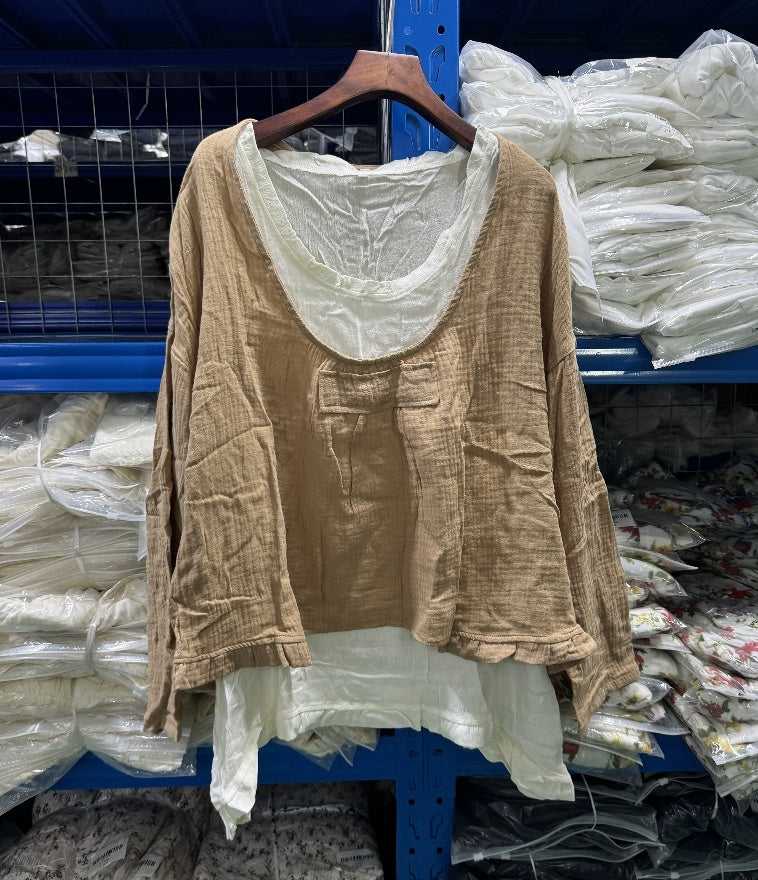 Casual Cool Long Sleeve Solid Color T-shirt