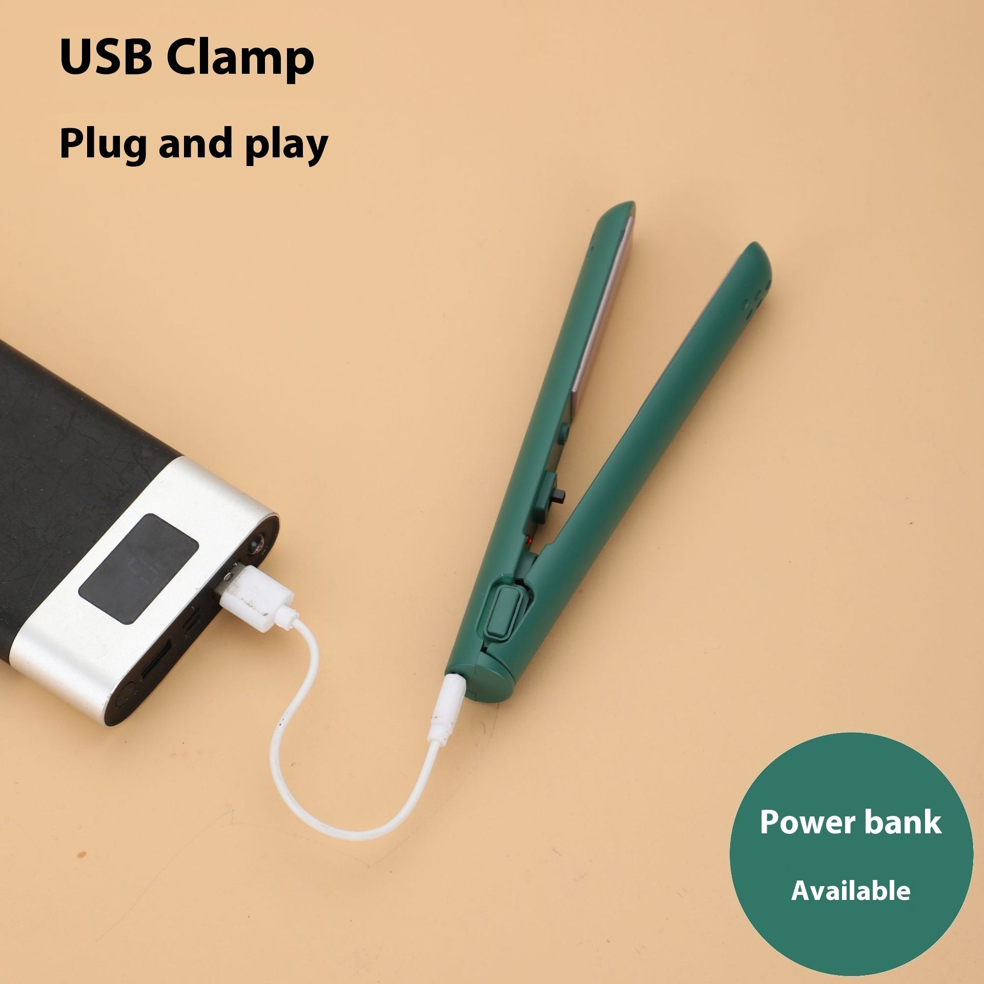 Usb Interface Mini Hair Curler And Straightener Dual-use Hair Curler