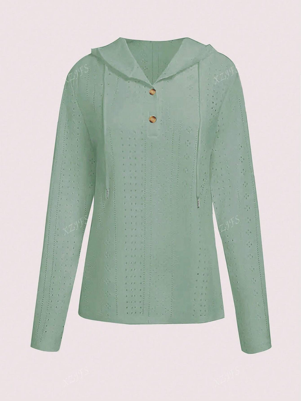 Women's Solid Color Half-Zip Casual Long Sleeve Hooded Sweatshirt