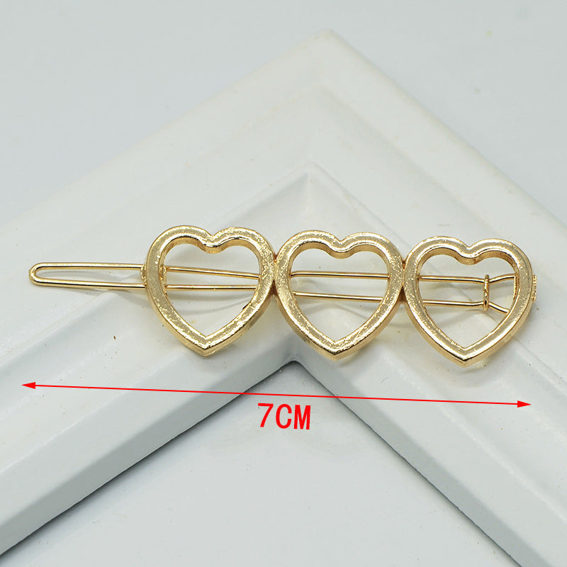 Cupid Heart-shaped Five-pointed Alloy Hair Accessories
