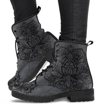 Large Size Printing Autumn Ladies High-top Martin Boots