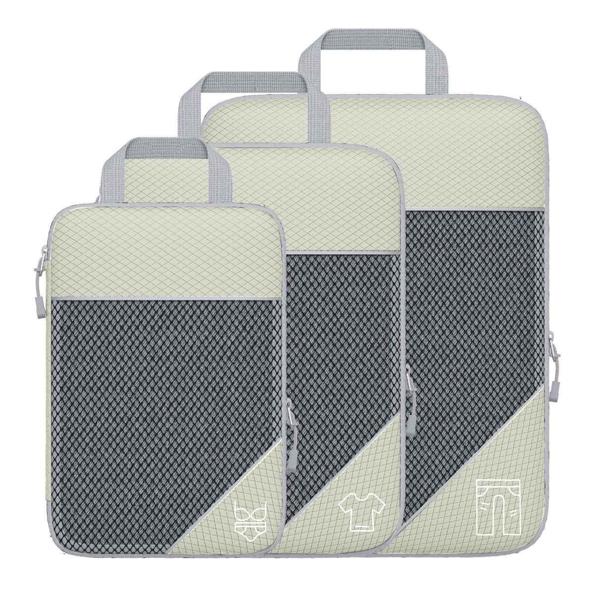 Travel Can Be Compression Storage Bag Suit With Shoe Bag Mesh Visual Luggage Organizing