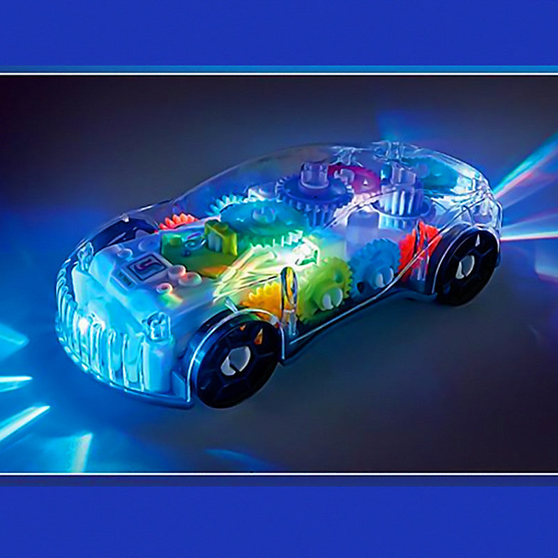 Transparent Gear Concept Light Music Electric Toy Car Model