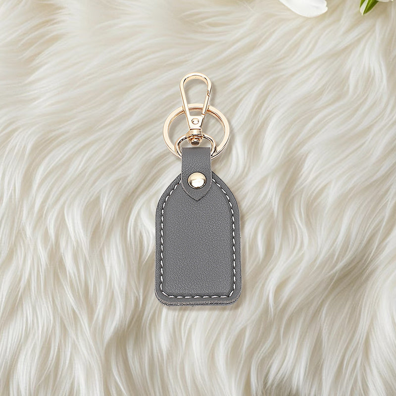 Vintage Leather Rose Red Keychain Pendant