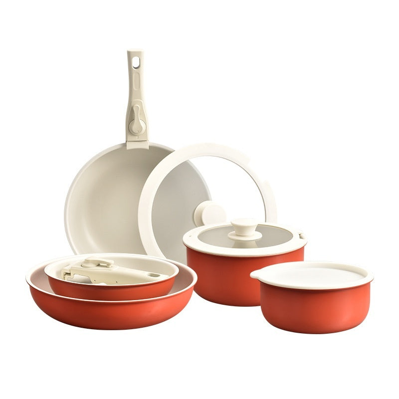 Removable Kitchenware Universal Frying Pan 5-piece Set