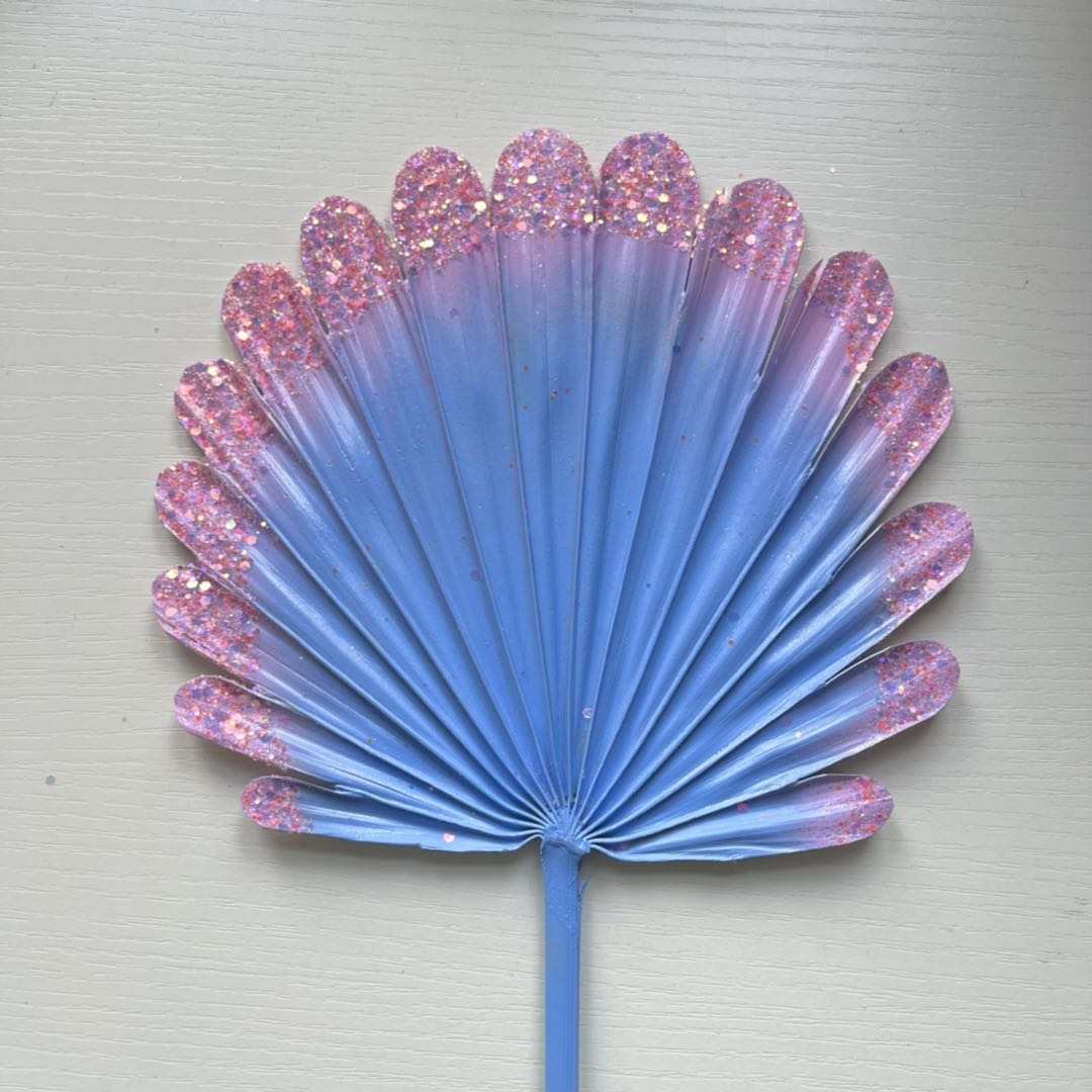 Spray Painted Palm Dried Flower