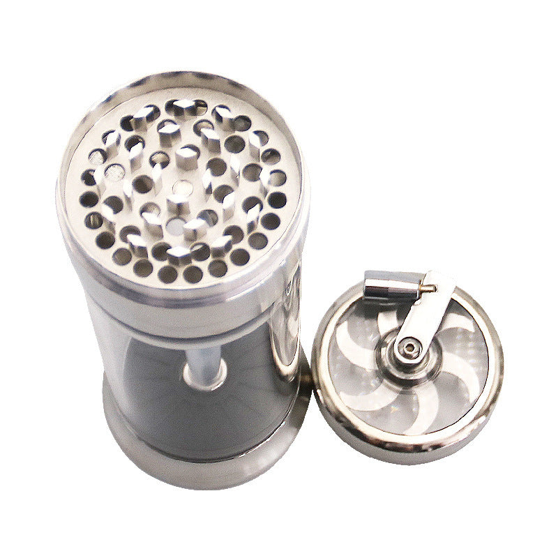New 63MM Zinc Alloy Hand Operated Cigarette Grinder All-in-one Machine
