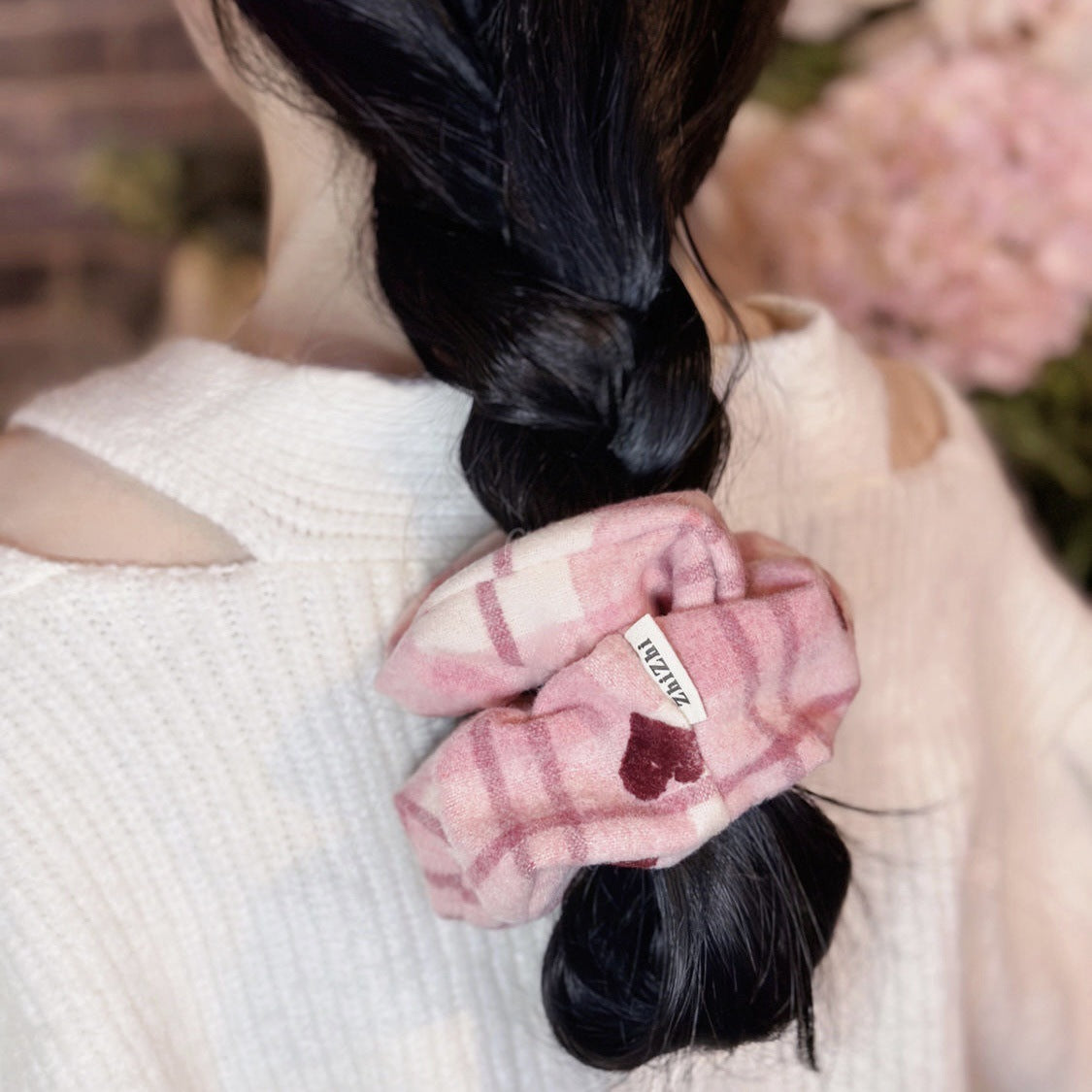 Sweet Girl Love Woolen Sausage Ring Bun