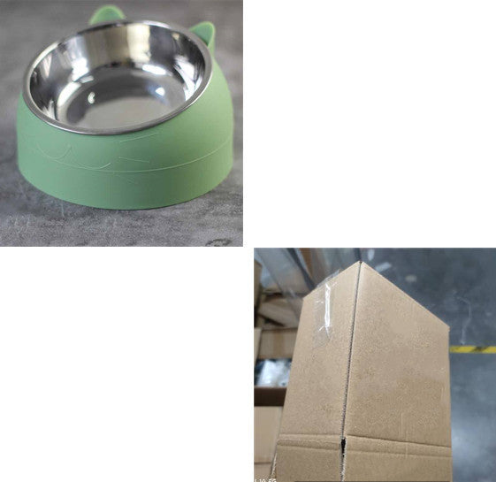 200mlStainless Steel Oblique Mouth Pet Cat Bowl