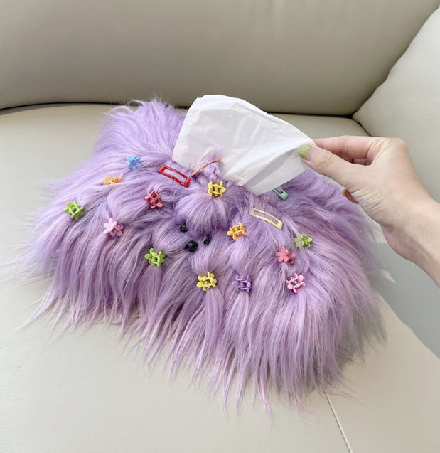 Dopamine Creative Cute Long Haired Dog Living Room Car Drawing Box