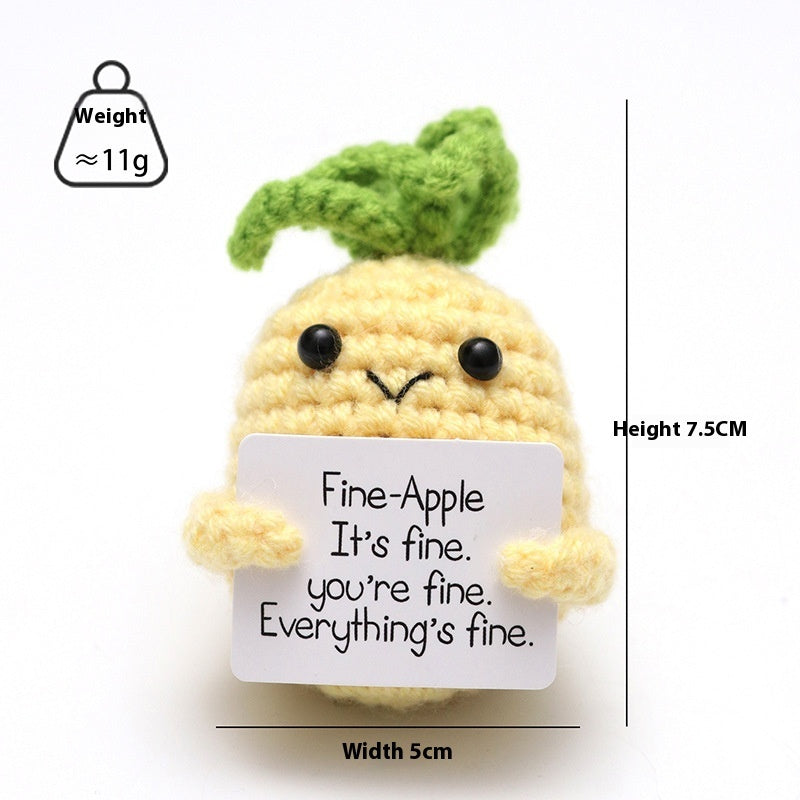 Wool Crocheted Positive Energy Potato Facial Expression Package Wool Fruit