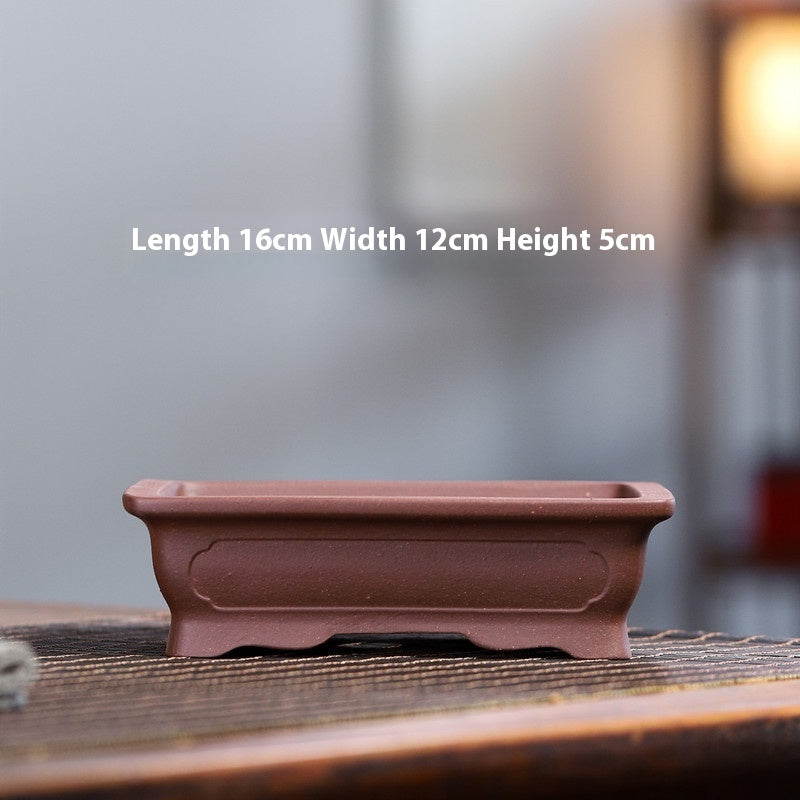 Yixing Purple Sand Small Flower Pot Stoneware Breathable