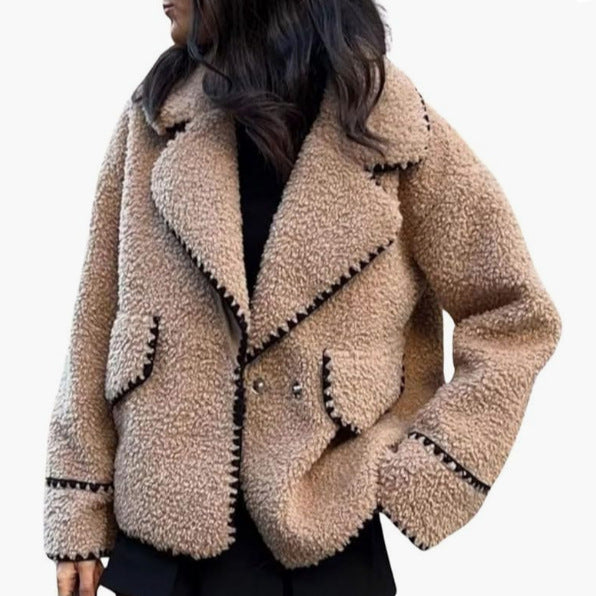 Plush Faux Fur Wool Jacket