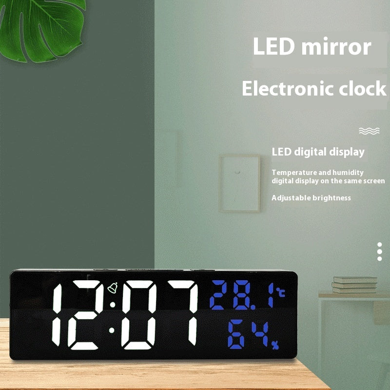 LED Multi-function Mirror Large Screen Electronic Alarm Clock