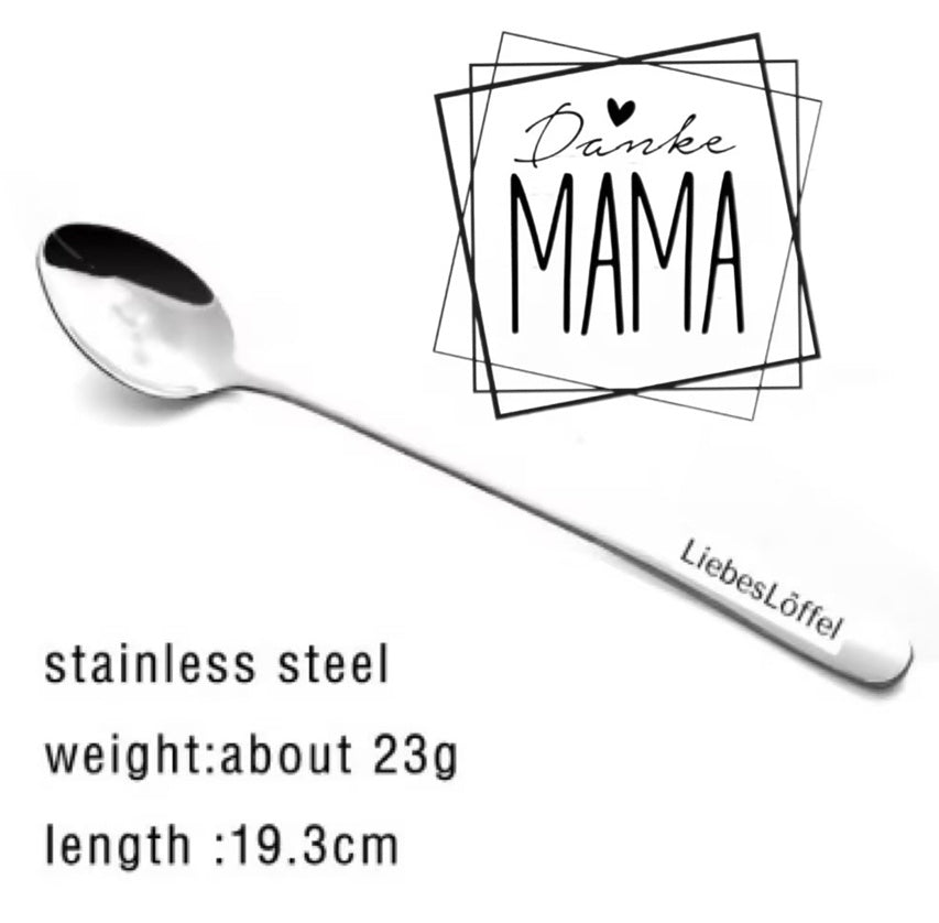 Stainless Steel Spoon You Are My Sunshine Couple Family Tableware