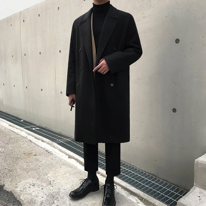 Woolen Coat Men's Mid-length Winter Korean Version