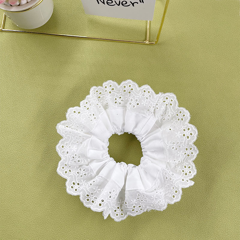 Lace Handmade French Hollow Cotton Personality Trendy Hair Ring