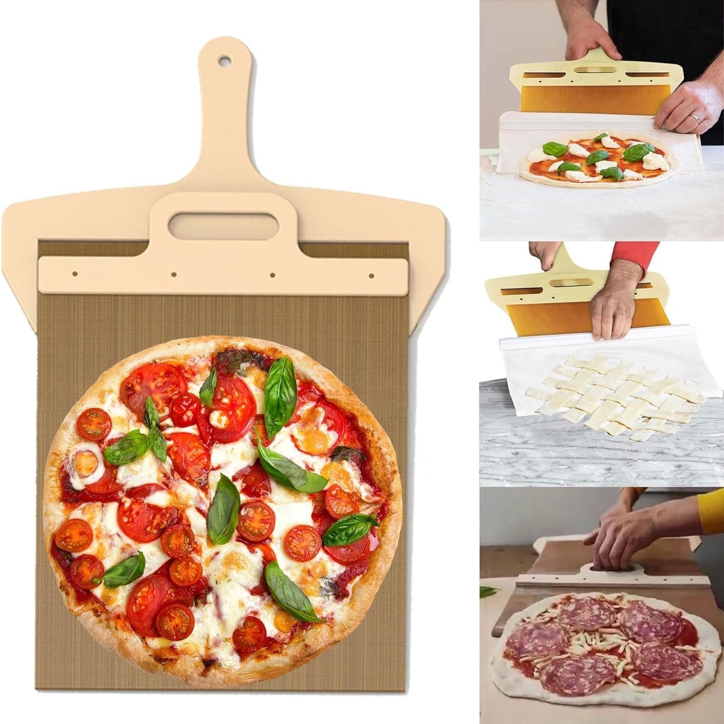 Baking Utensils Sliding Pizza Shovel Storage Board