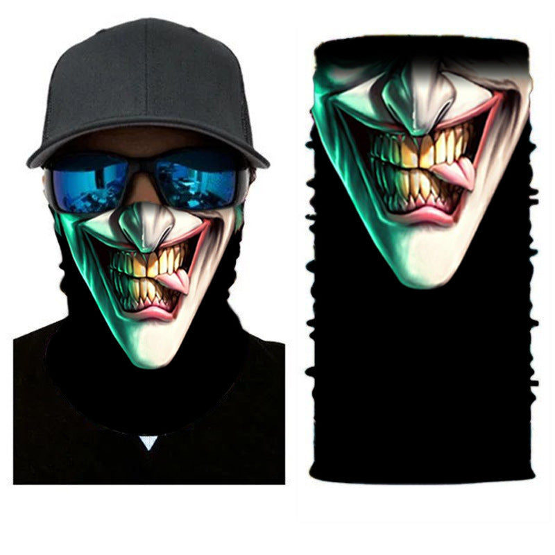 Skull Half Face Series Magic Headband Mask