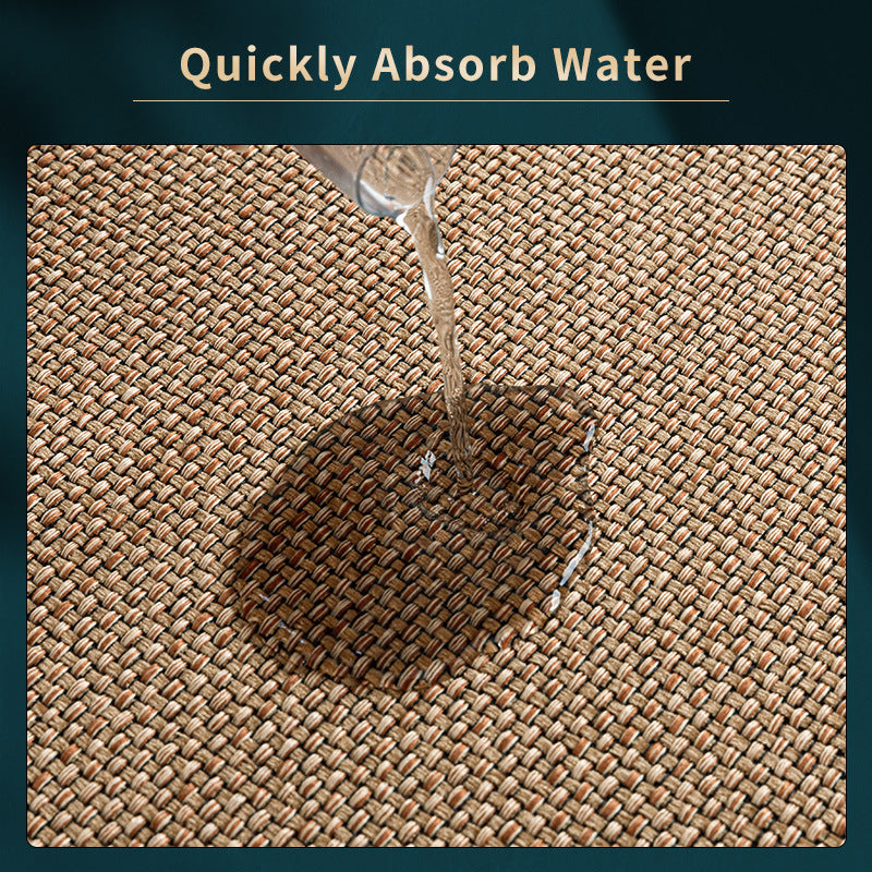 Linen Kitchen Floor Mat Non-slip Twill Kitchen Carpet