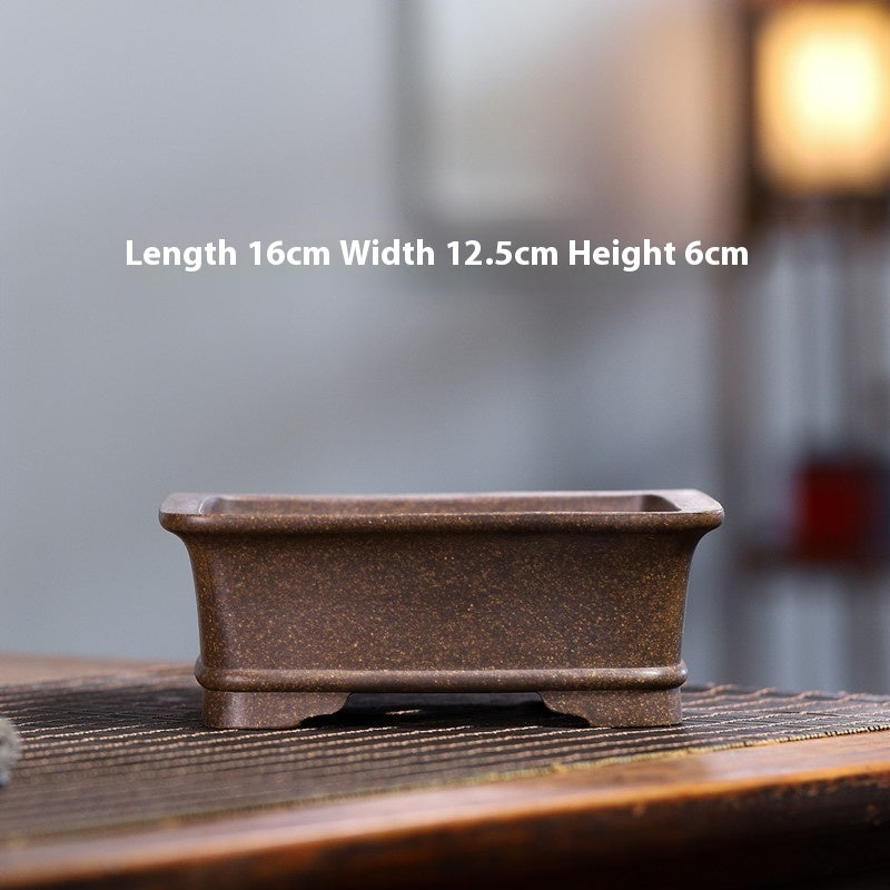 Yixing Purple Sand Small Flower Pot Stoneware Breathable