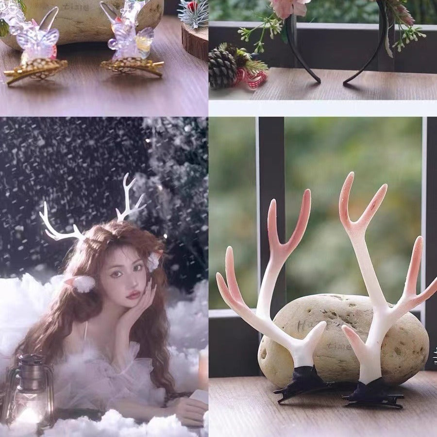 Antlers Christmas Headdress Hairpin Female