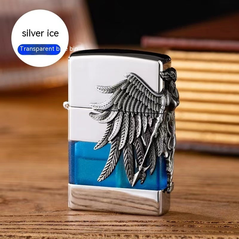 Transparent Warehouse Net Red Grinding Wheel Retro Gas Lighter