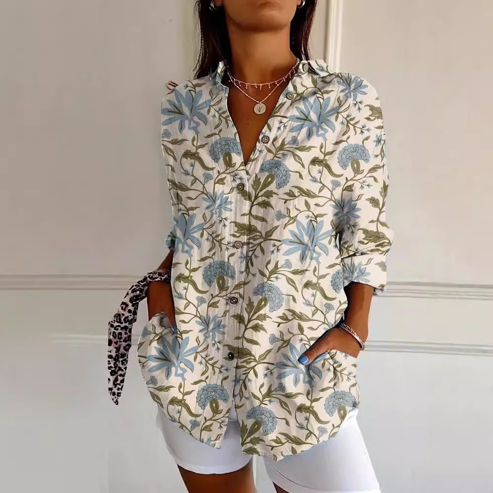 Women's Long Small Floral Print