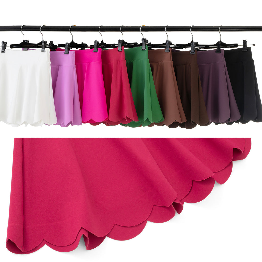 Women's Anti-exposure Quick-drying A- Swing Small Wave Lycra Skirt
