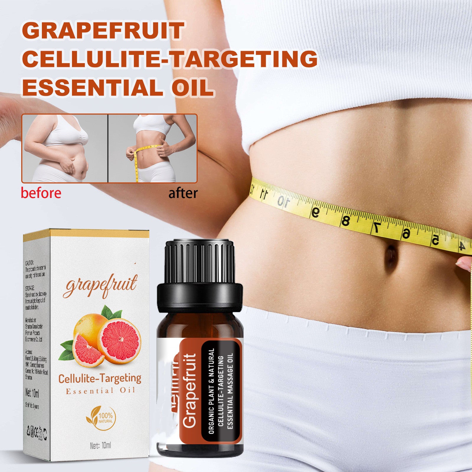 Grapefruit Body Shaping Essential Oil Thigh Arm Firming Anti-Orange Peel