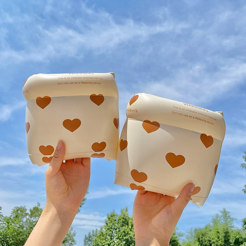 Ins Retro Style Cute Children Arm Floats Long White Silk Sleeves