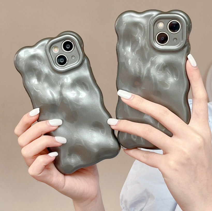 Pure Gray Meteorite Pattern Creative Soft Shell Phone Case