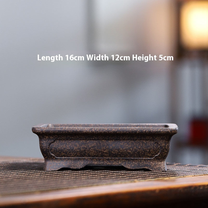 Yixing Purple Sand Small Flower Pot Stoneware Breathable