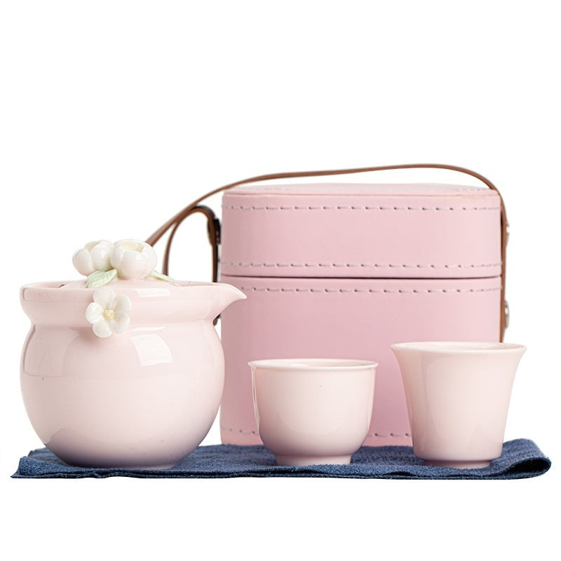 Travel Tea Set Quick Cup One Pot Two Cups Portable