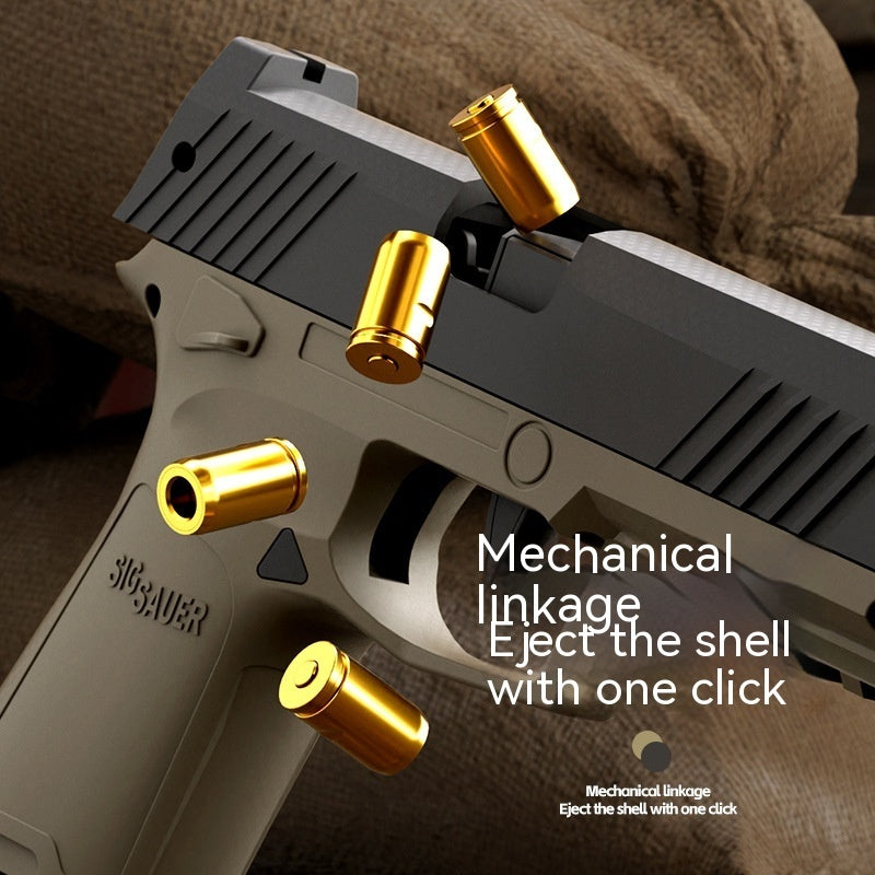 P320 Throw Shell Linkage Rebore Children's Toy Science And Education Model Soft Bullet Gun Mechanical Continuous Hair
