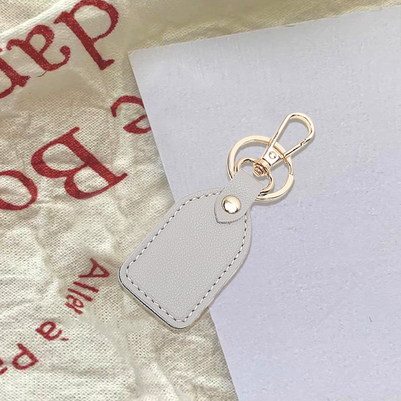 Vintage Leather Rose Red Keychain Pendant