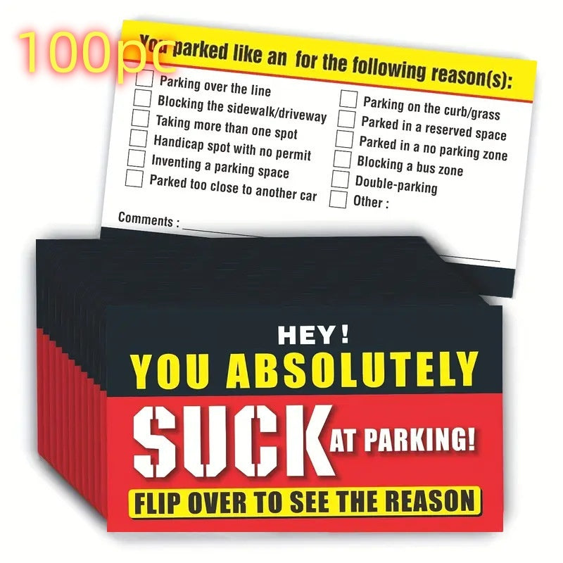 50 Bad Parking Card You Stop There Like An Idiot