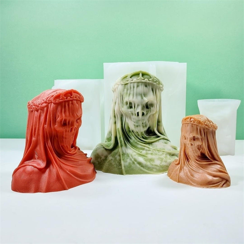 Mengsha Skull King Silicone Candle Mould