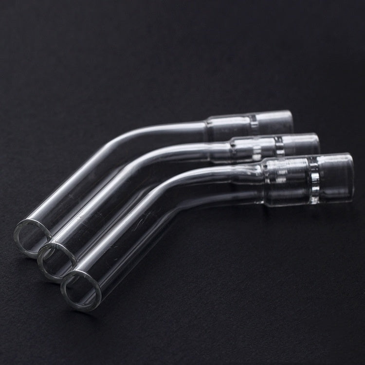 12110 With Filter Disc Transparent Straight Glass Tobacco Pipe