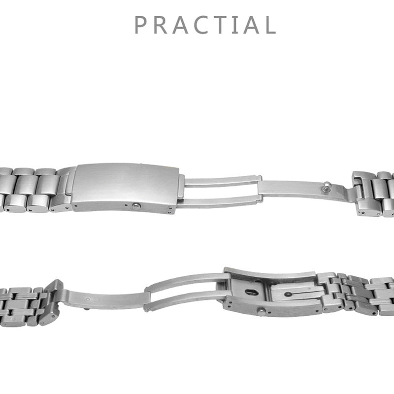 Solid stainless steel watch band