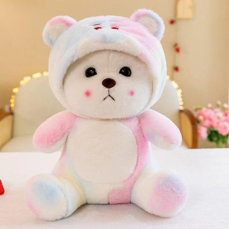 Little Bear Doll Cute Bear Wearing A Hat Doll Transformation Plush Toy