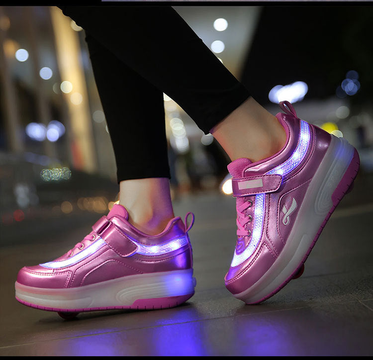 Sports Shoelace Wheels Shoes Men And Women Pulley Student Single And Double Wheel