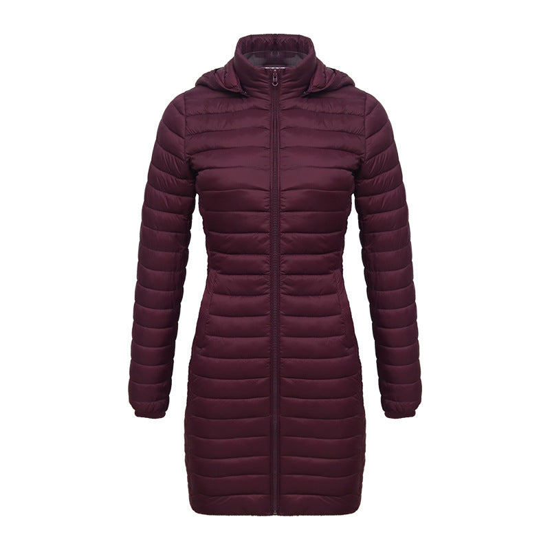 Women's Lightweight Mid-length Slim-fit Cotton-padded Jacket
