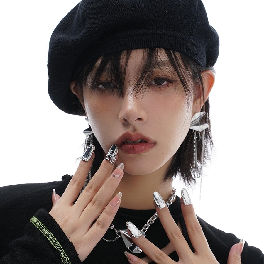 Adjustable Niche High-grade Metallic Ring