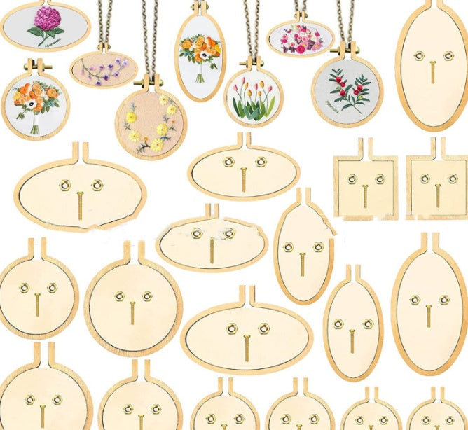 Wooden Mini Embroidered Stretch Jewelry