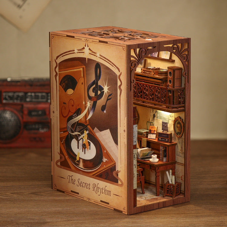 Dongpo Zhiyi Diy Wooden 3d Stereo Hand-assembled Book Stand Model Building Toy